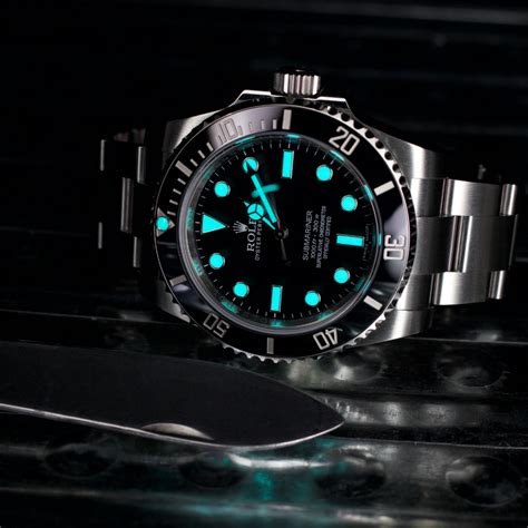 rolex submariner blue glow.